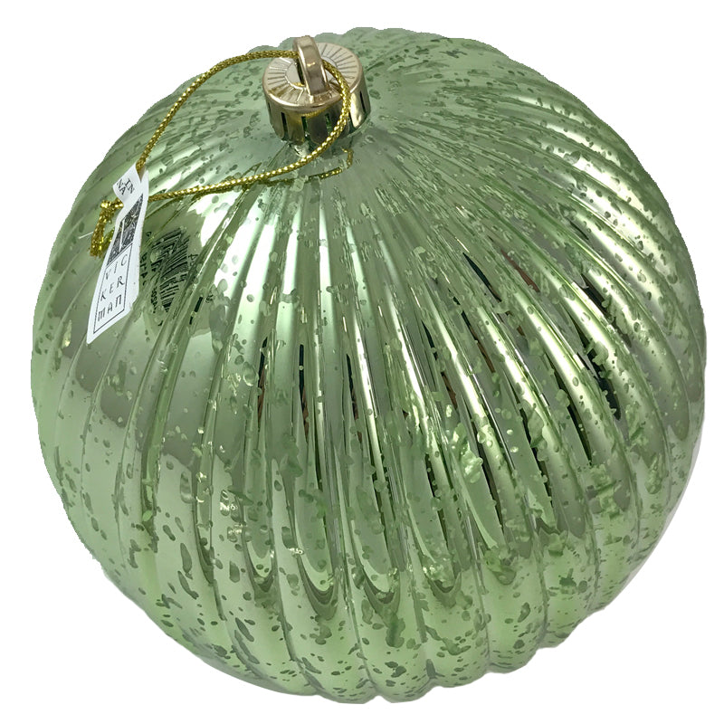 8" Celadon Mercury Pumpkin Ball Shatterproof Christmas Ornament