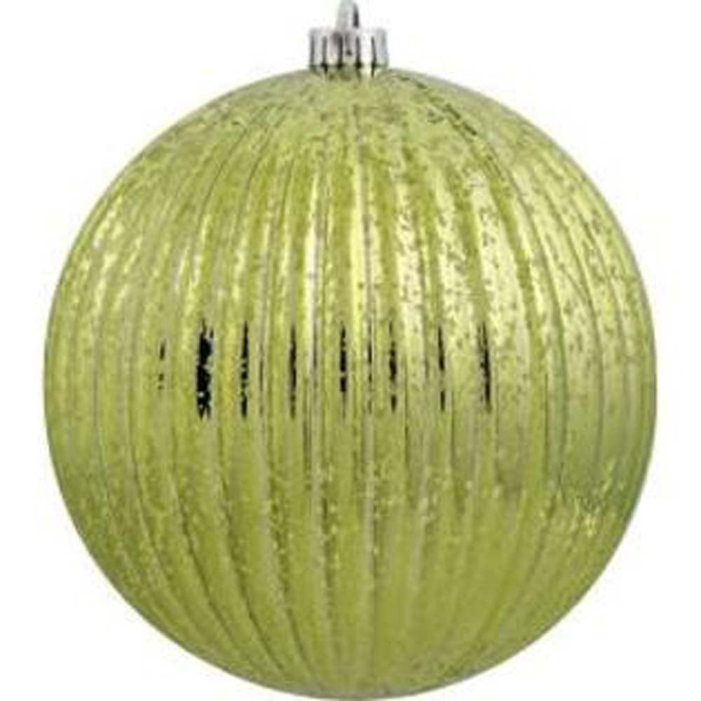 10" Green Mercury Pumpkin Ball Shatterproof Christmas Ornament