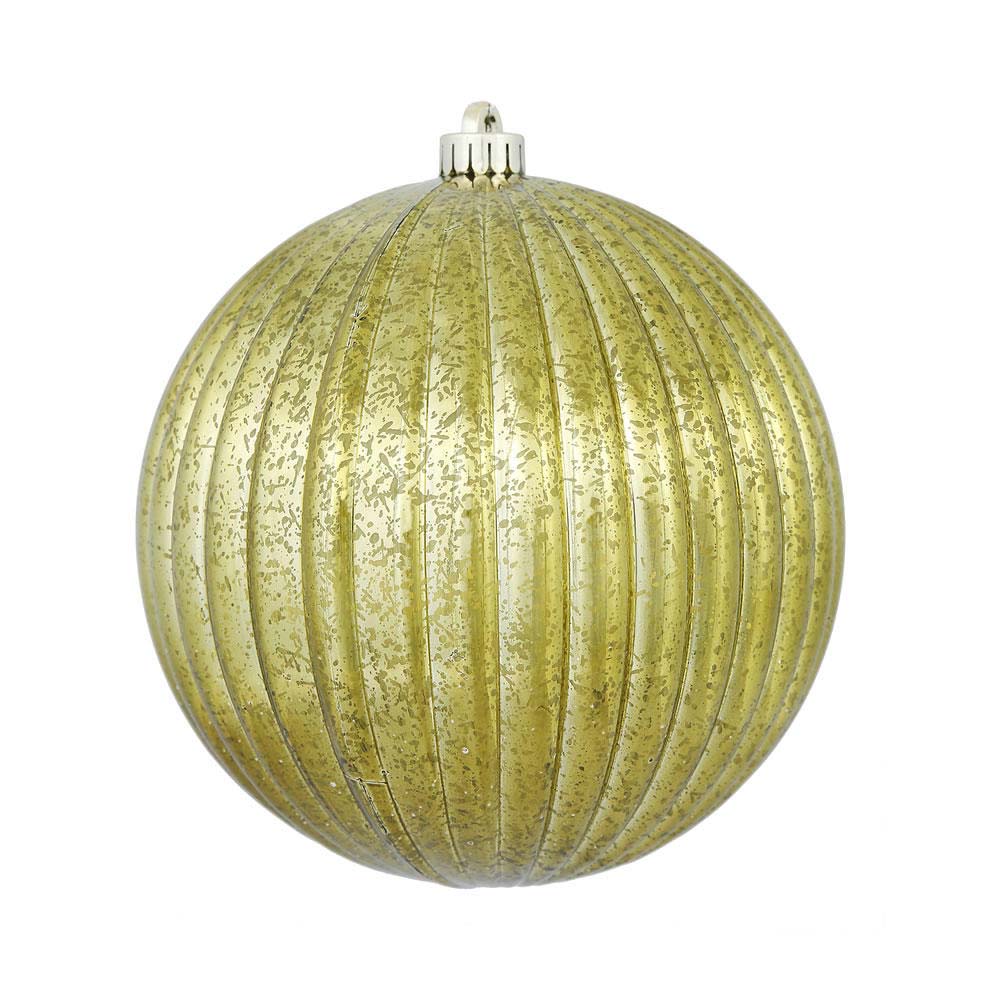 10" Olive Mercury Pumpkin Ball Shatterproof Christmas Ornament