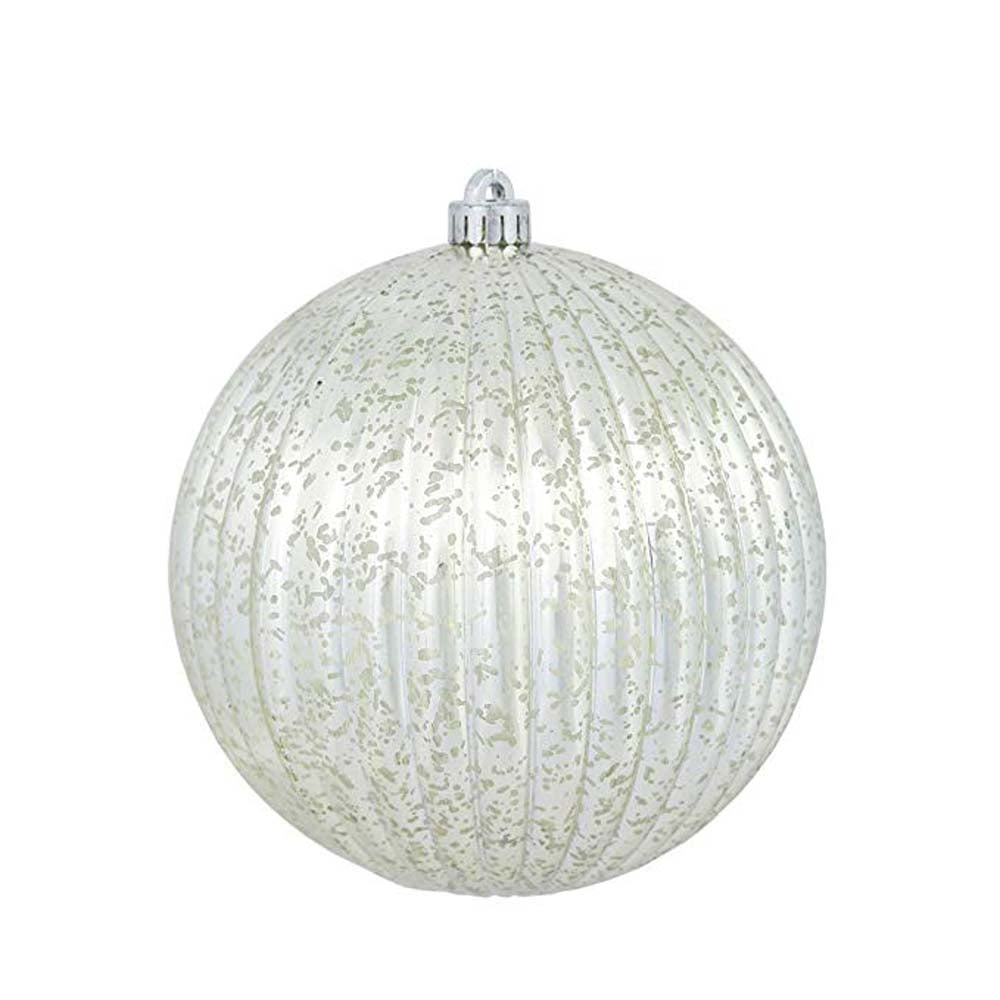 10" Champagne Mercury Pumpkin Ball Shatterproof Christmas Ornament