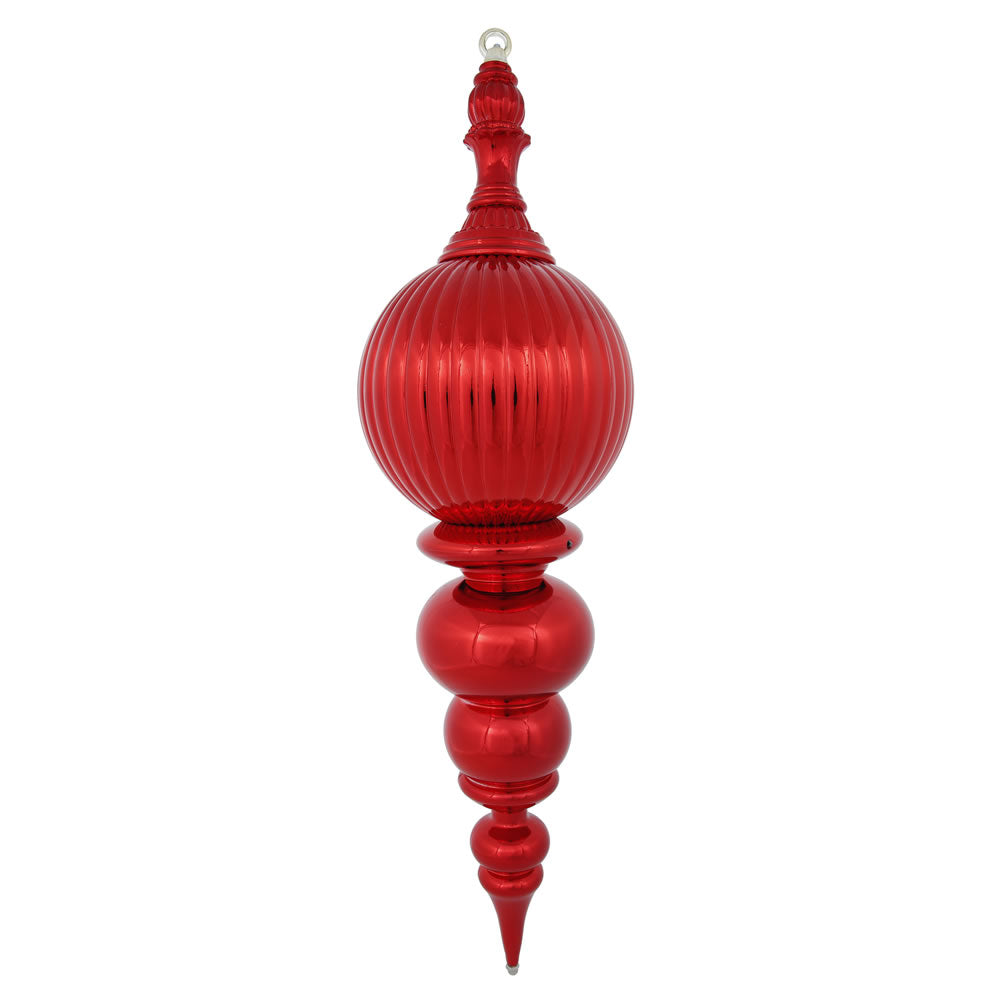 Vickerman 28 in. Red Shiny Finial Christmas Ornament