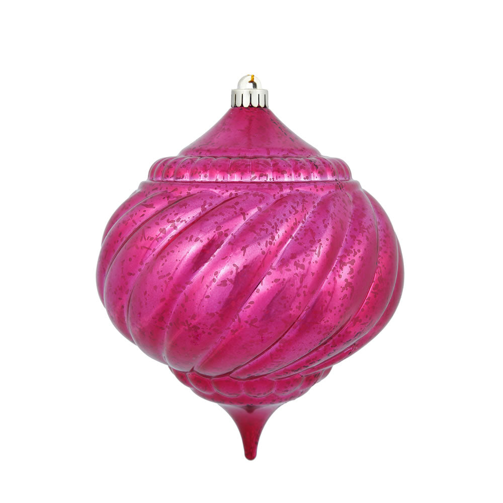 Vickerman 8 in. Wine Shiny Mercury Onion Christmas Ornament