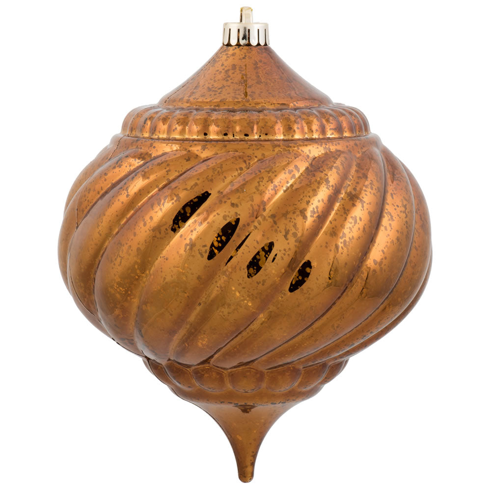 Vickerman 8 in. Copper Shiny Mercury Onion Christmas Ornament