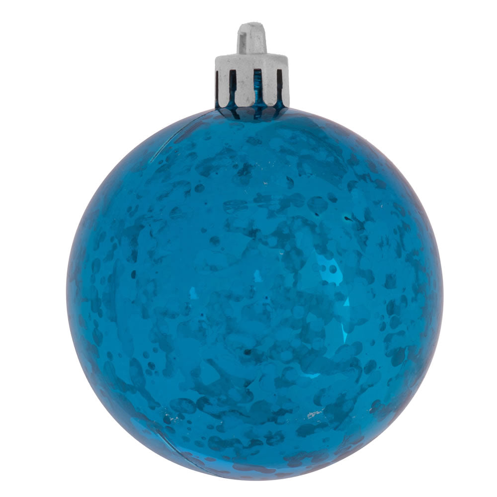 Vickerman 4 in. Turquoise Shiny Mercury Ball Christmas Ornament