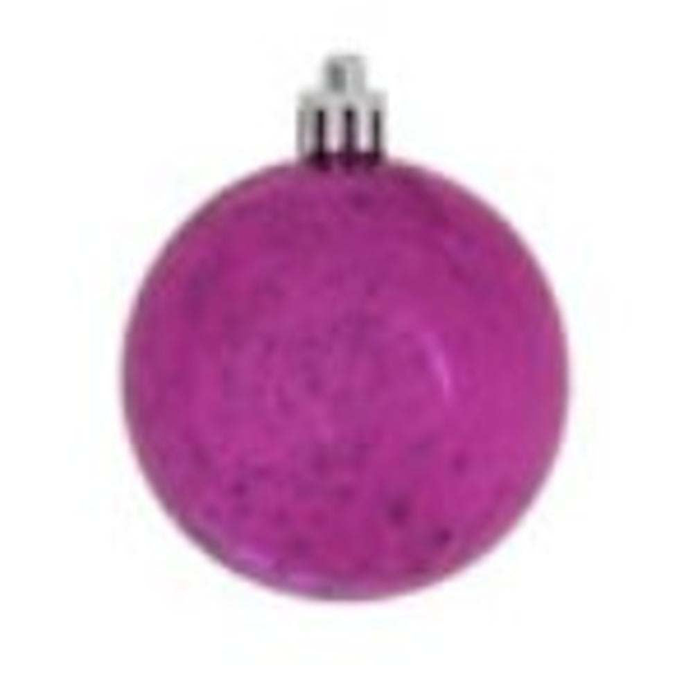 4PK - 4.75" Mauve Shiny Mercury Shatterproof Ball Christmas Ornaments