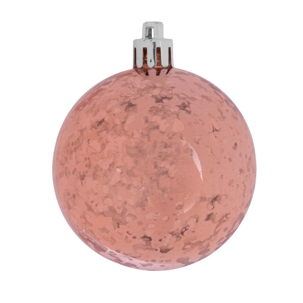 8" Rose Gold Shiny Mercury Shatterproof Ball Christmas Ornament