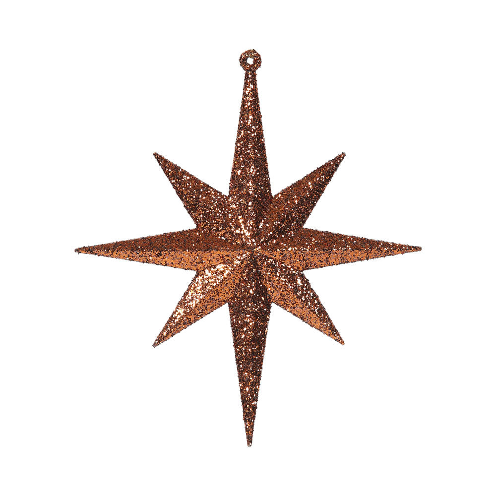 Vickerman 8 in. COPPER Glitter Star Christmas Ornament