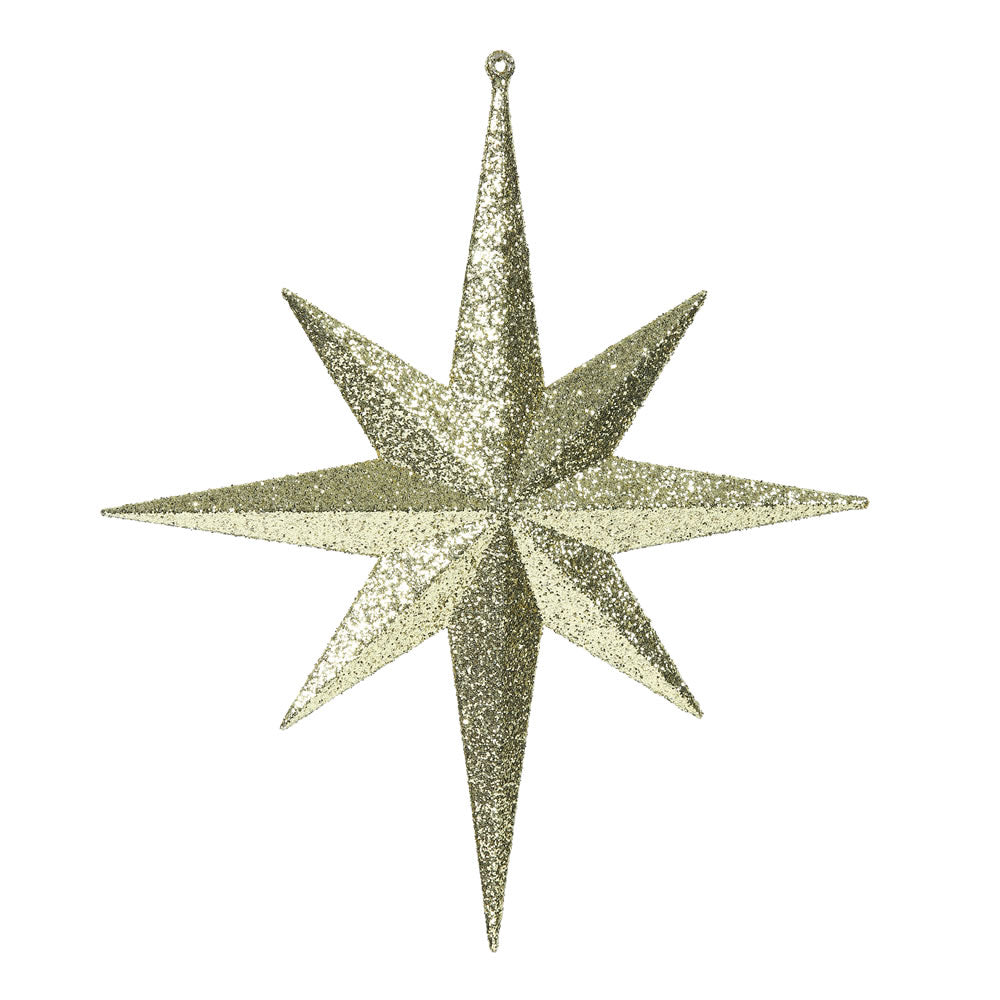 Vickerman 12 in. GOLD Glitter Star Christmas Ornament