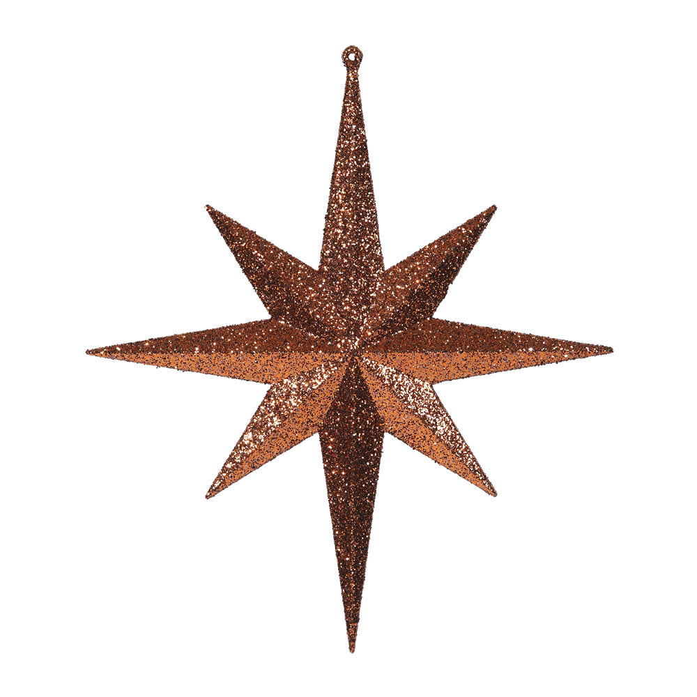 Vickerman 12 in. COPPER Glitter Star Christmas Ornament