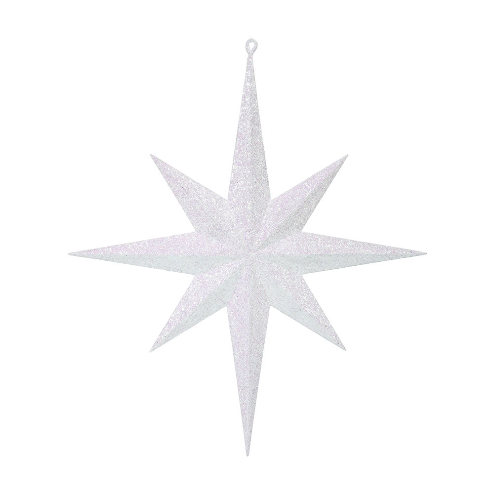 Vickerman 15.75 in. White Glitter Star Christmas Ornament