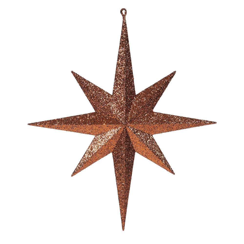 Vickerman 15.75 in. COPPER Glitter Star Christmas Ornament