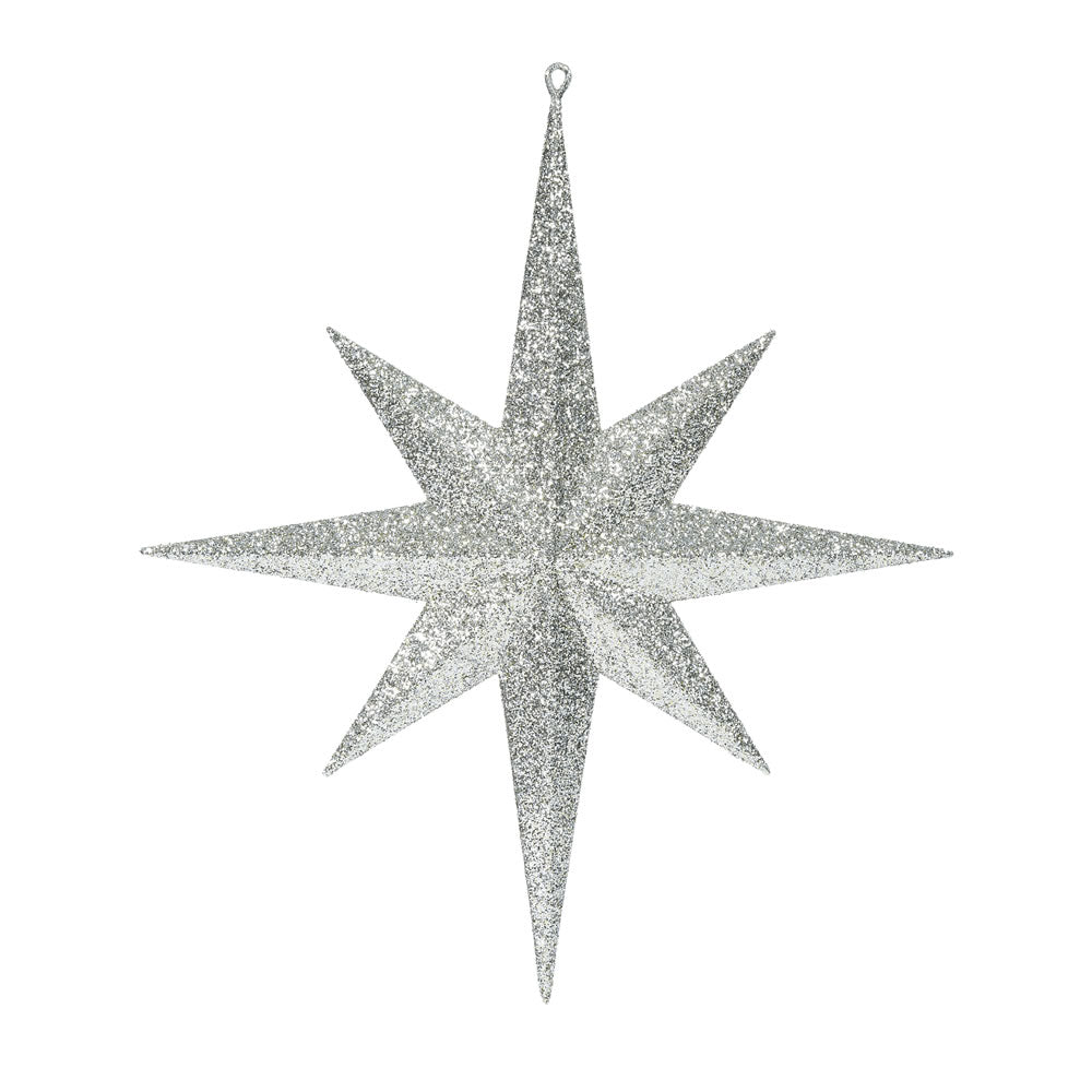 Vickerman 15.75 in. CHAMPAGNE Glitter Star Christmas Ornament