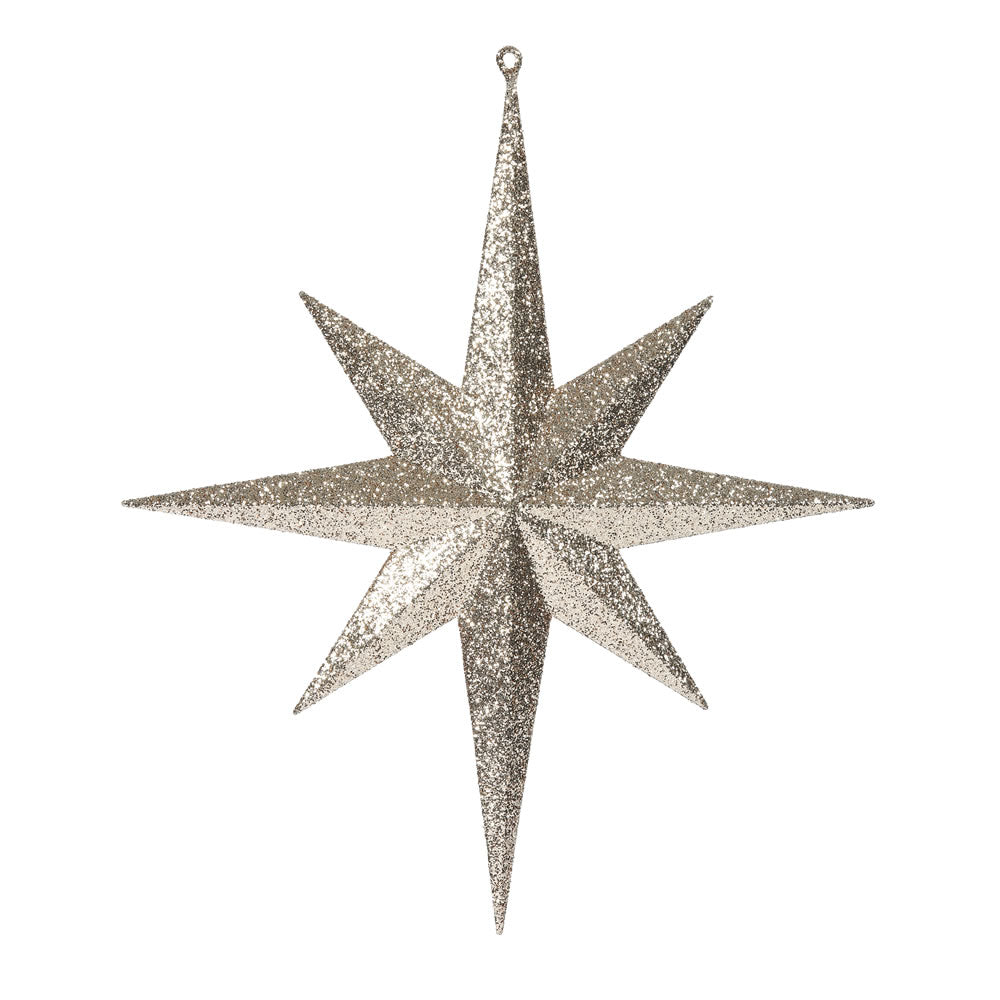 Vickerman 15.75 in. Rose Gold Glitter Star Christmas Ornament