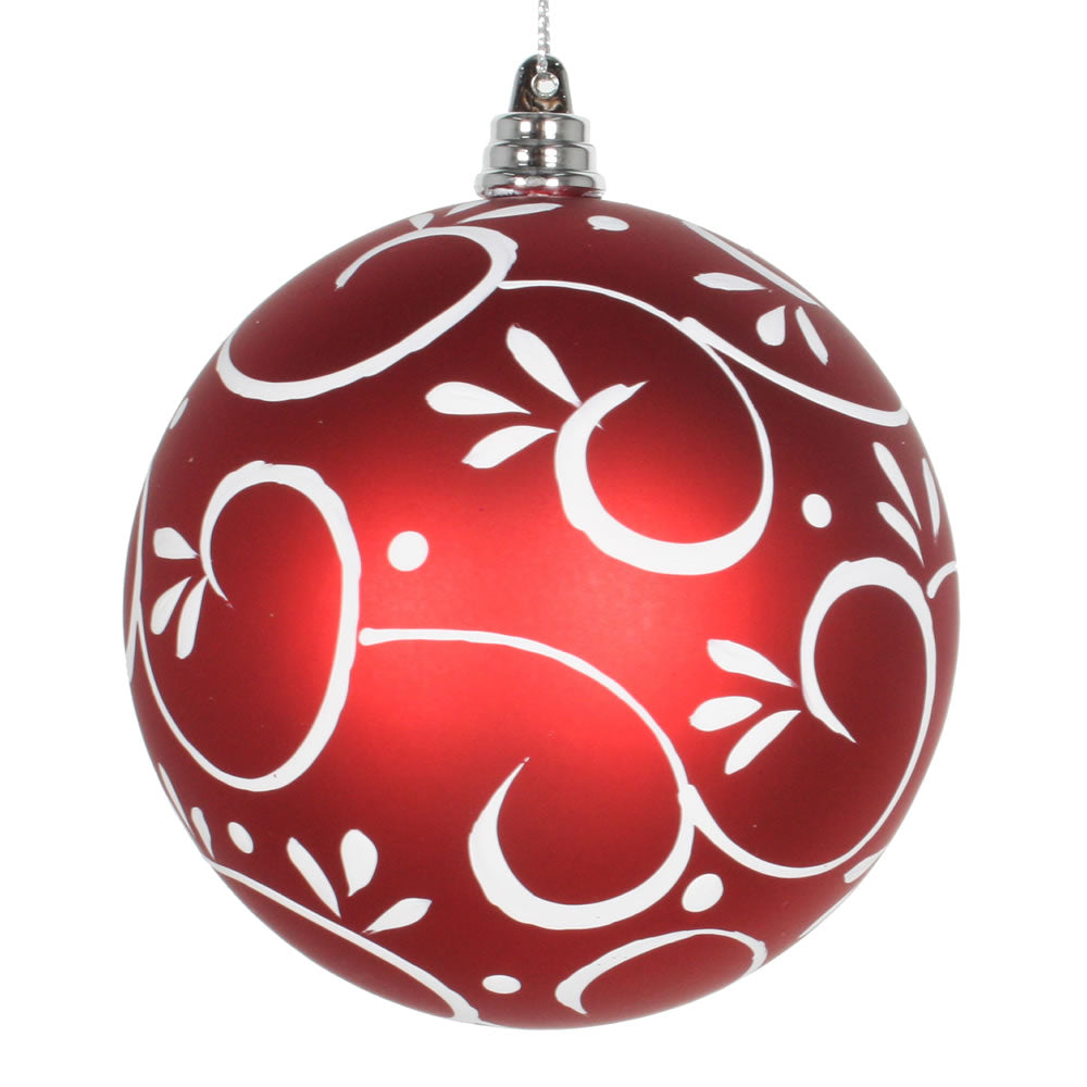 Vickerman 4 in. Red Matte Ball Christmas Ornament