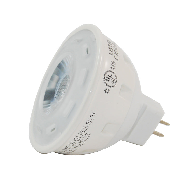 6W MR16 LED Cool White 400LM Flood Light Bulb - 35w equal – BulbAmerica