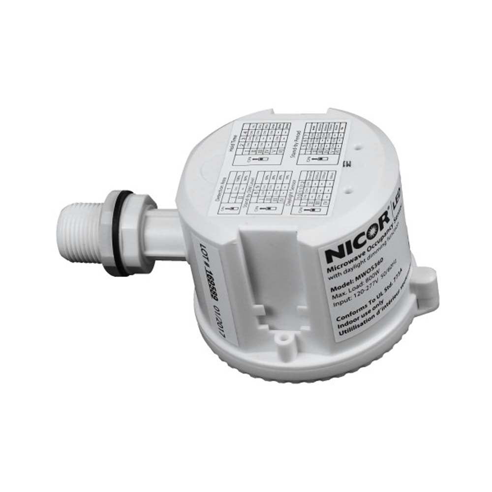 Dual-Voltage 360 deg. Microwave Occupancy Sensor for ceiling up to 50 Feet