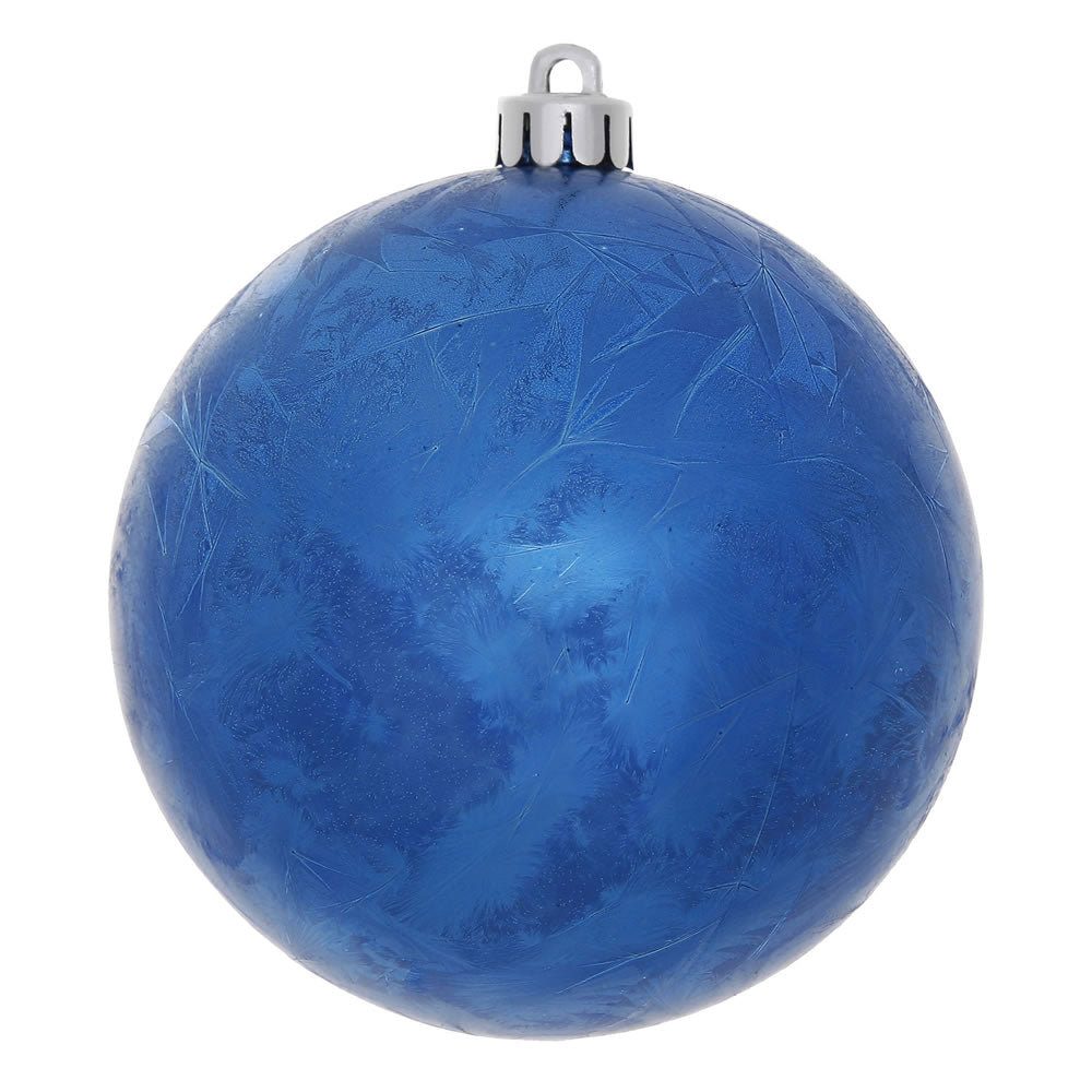 Vickerman 4 in. Blue Ball Christmas Ornament