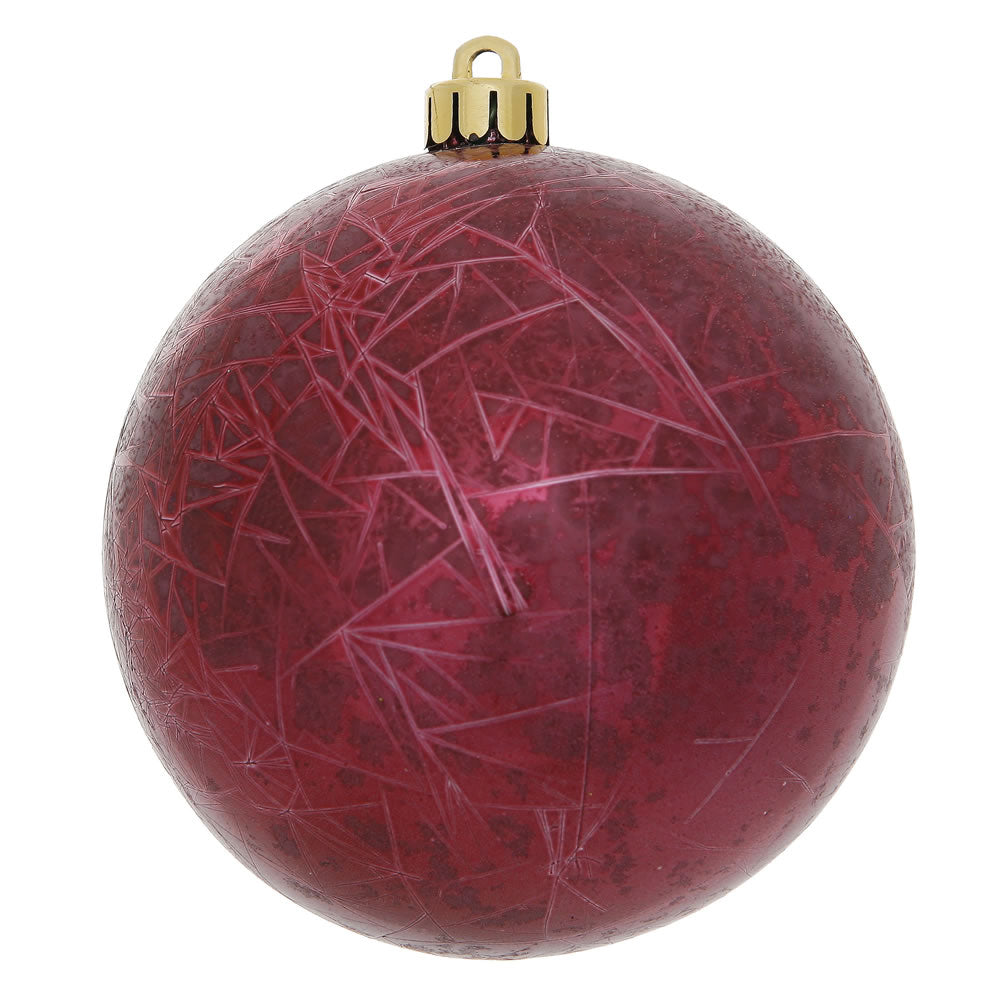 Vickerman 4 in. Burgundy Ball Christmas Ornament