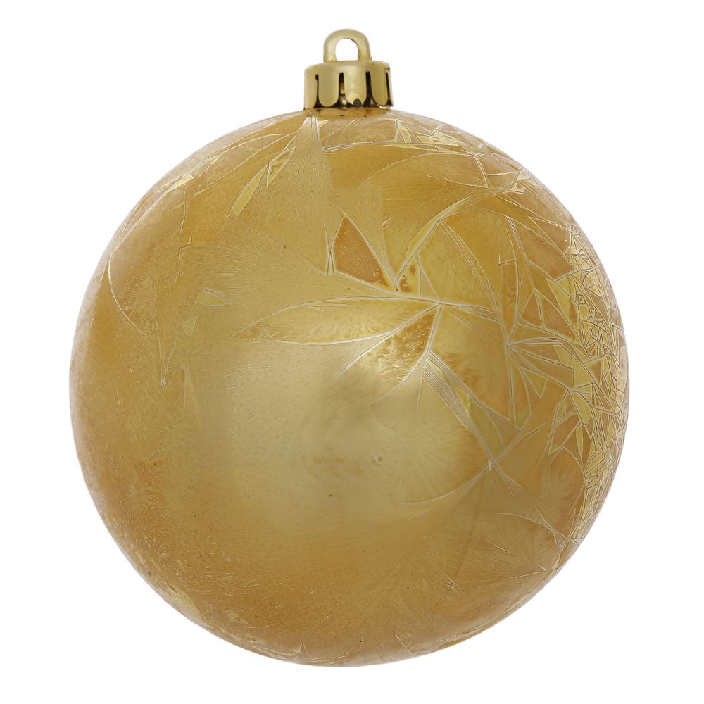 Vickerman 4 in. Gold Ball Christmas Ornament