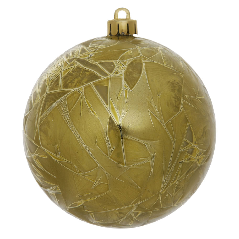 Vickerman 8 in. Olive Ball Christmas Ornament