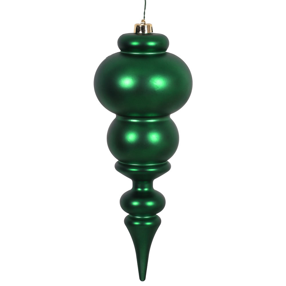 Vickerman 14 in. Emerald Matte Finial Christmas Ornament