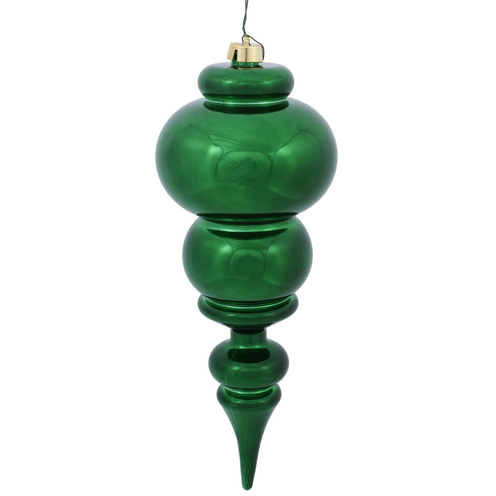 Vickerman 14 in. Emerald Shiny Finial Christmas Ornament
