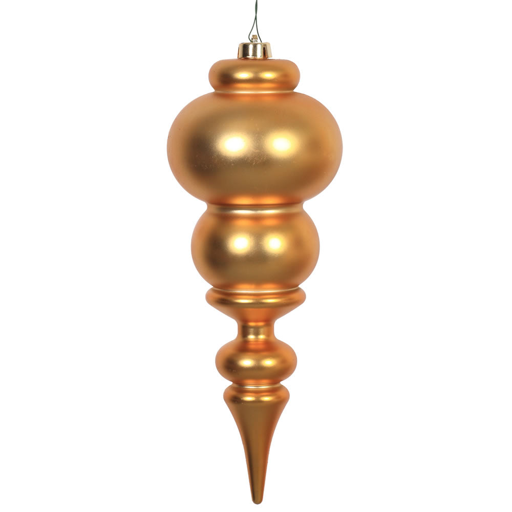 Vickerman 14 in. Antique Gold Matte Finial Christmas Ornament