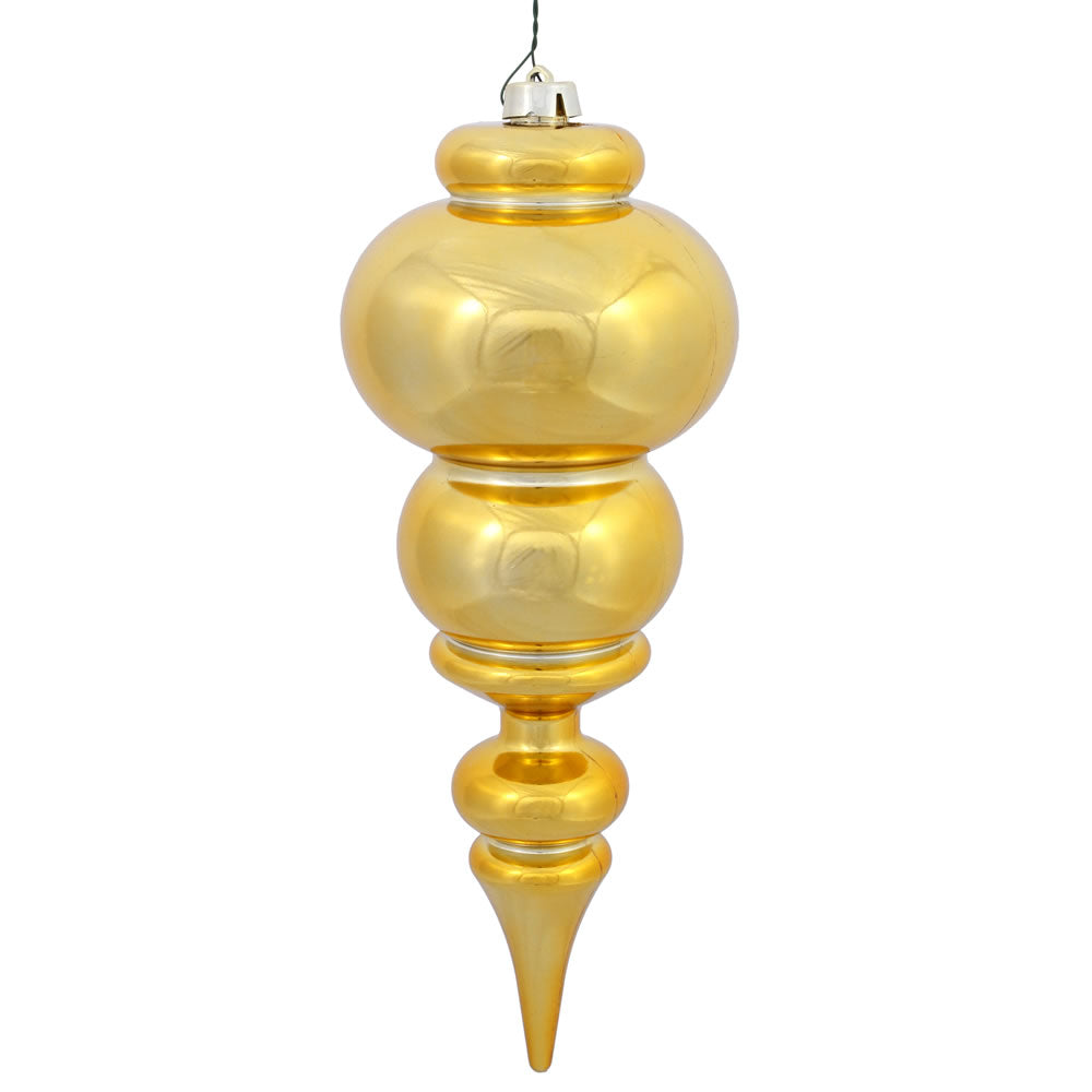 Vickerman 14 in. Honey Gold Shiny Finial Christmas Ornament