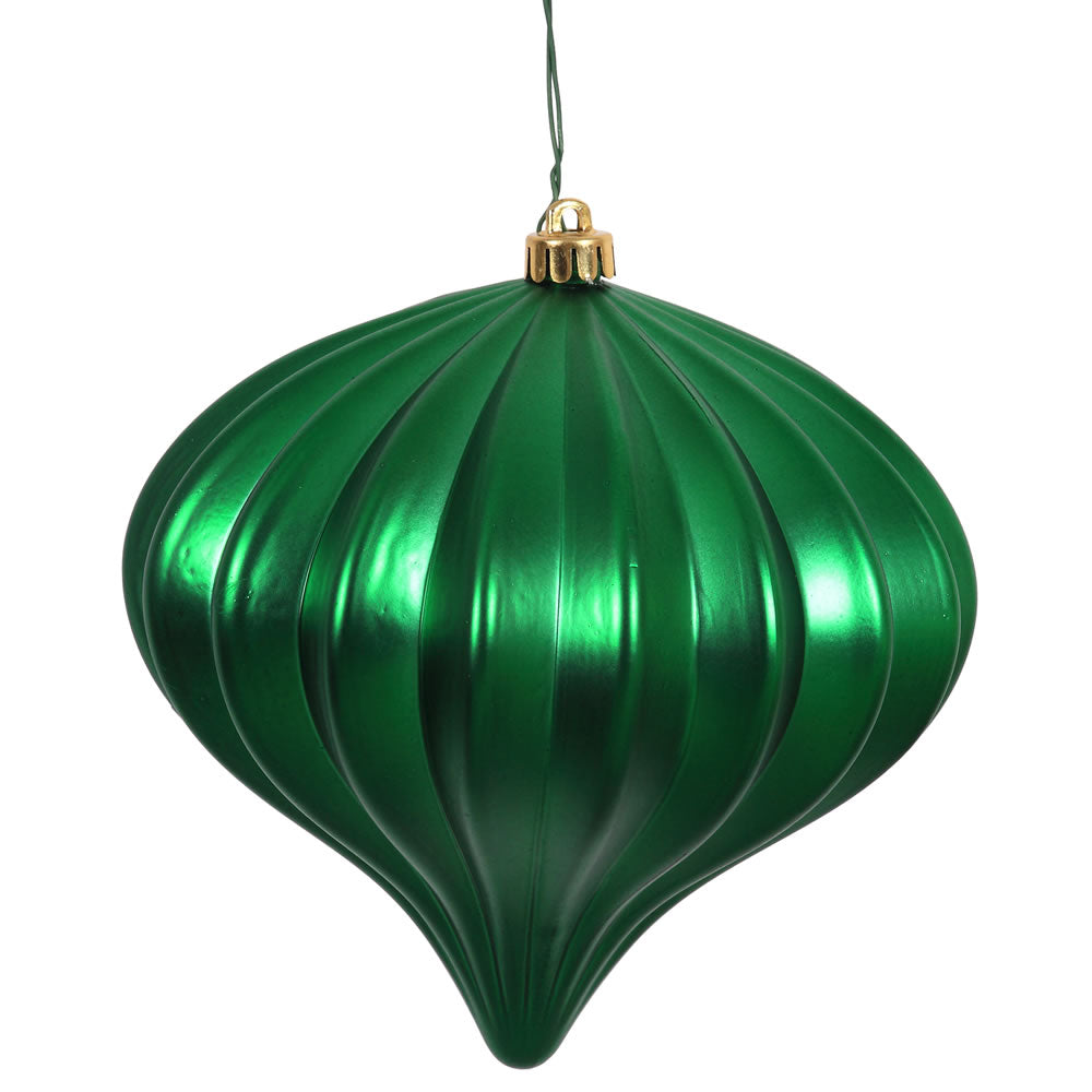 Vickerman 5.7 in. Green Matte Onion Christmas Ornament