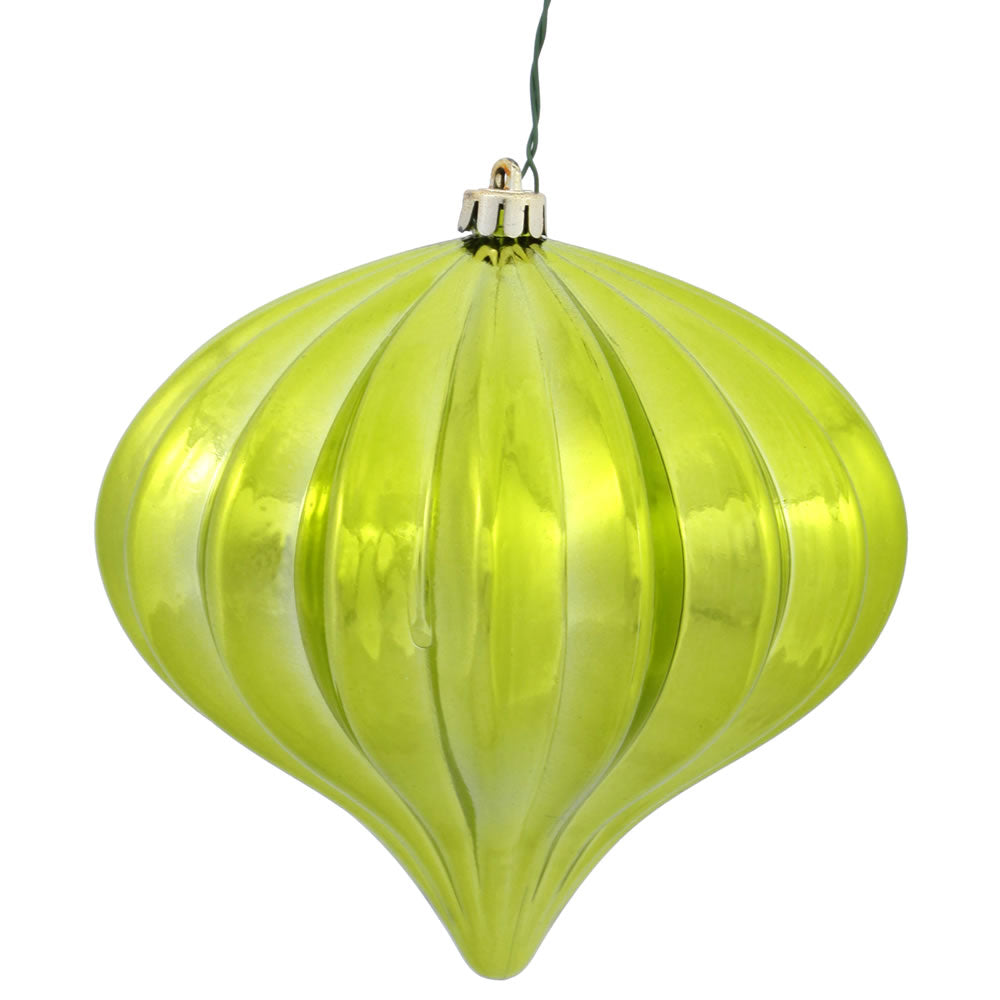 Vickerman 5.7 in. Lime Shiny Onion Christmas Ornament