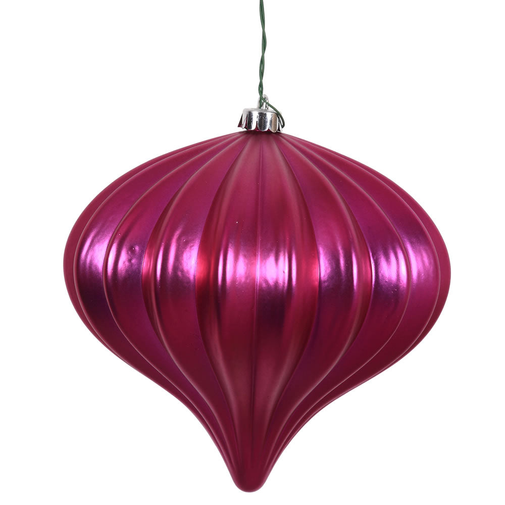 Vickerman 5.7 in. Wine Shiny Onion Christmas Ornament