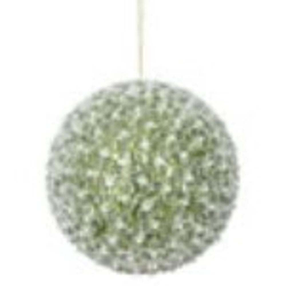 2PK - 6" Lime Acrylic Beaded Christmas Ball Ornament
