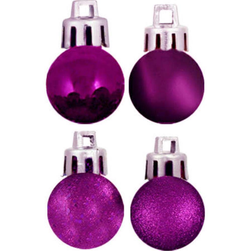 8" Purple Acrylic Beaded Christmas Ball Ornament