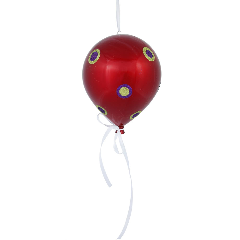 Vickerman 10 in. Red Candy Balloon Christmas Ornament