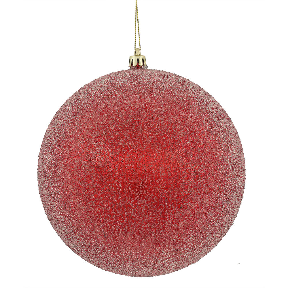 Vickerman 4 in. Red Ball Christmas Ornament