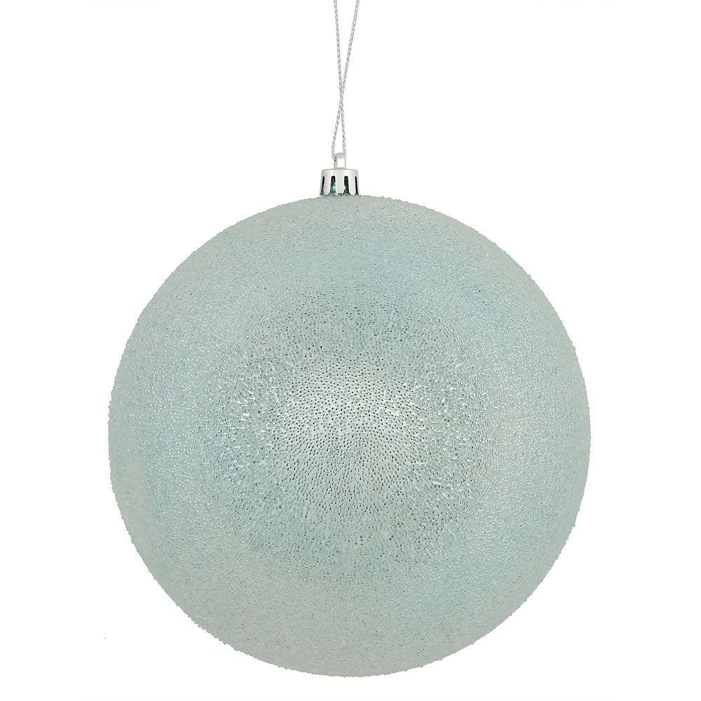 Vickerman 8 in. Baby Blue Ball Christmas Ornament