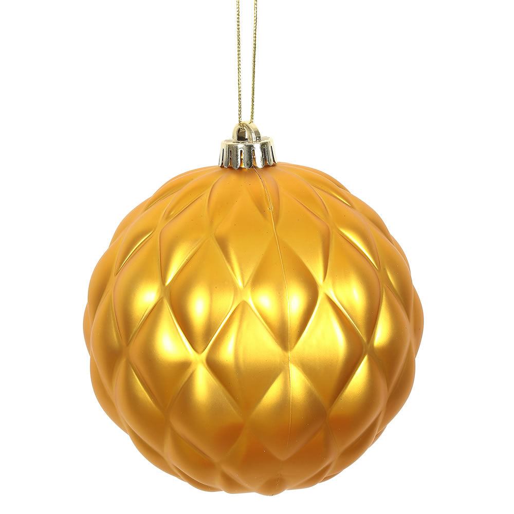 Vickerman 4 in. Antique Gold Matte Pinecone Christmas Ornament
