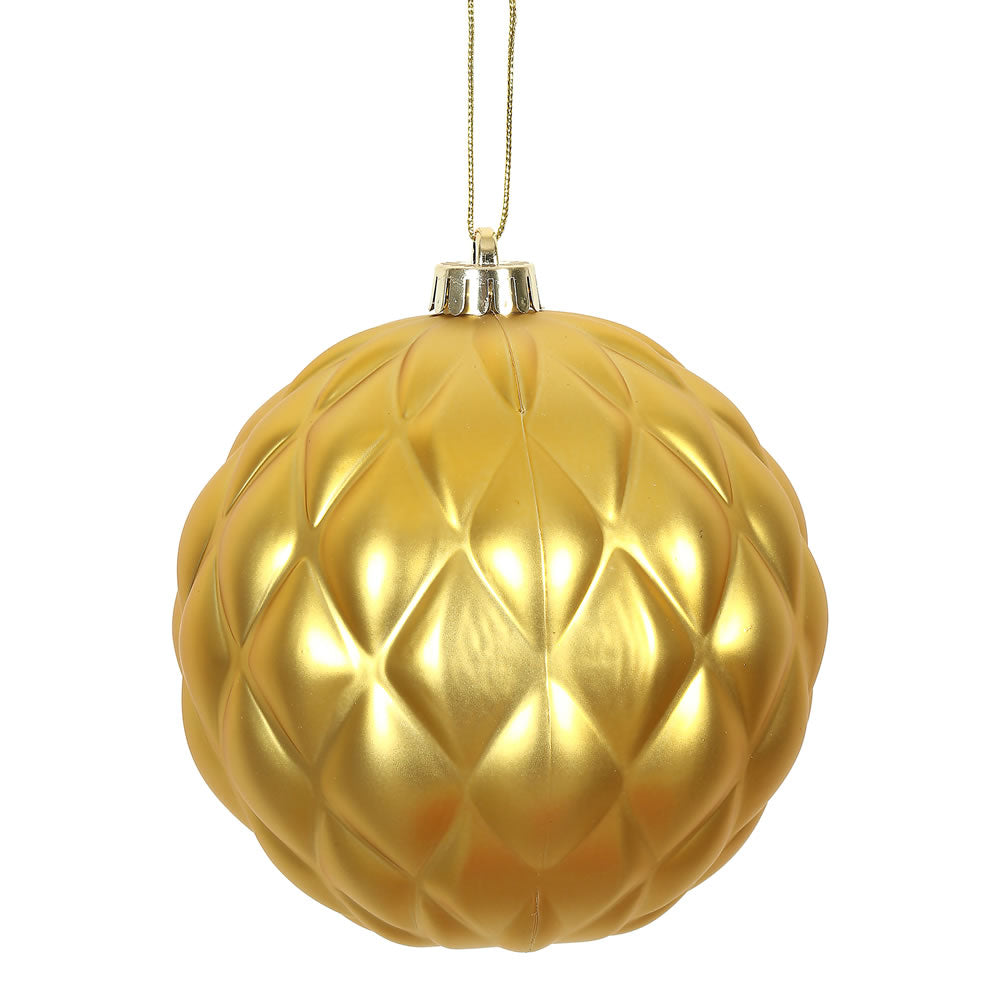 Vickerman 6 in. Honey Gold Matte Pinecone Christmas Ornament