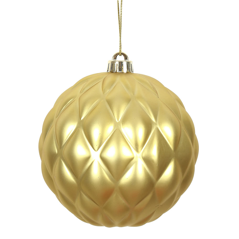 Vickerman 4 in. Gold Matte Pinecone Christmas Ornament