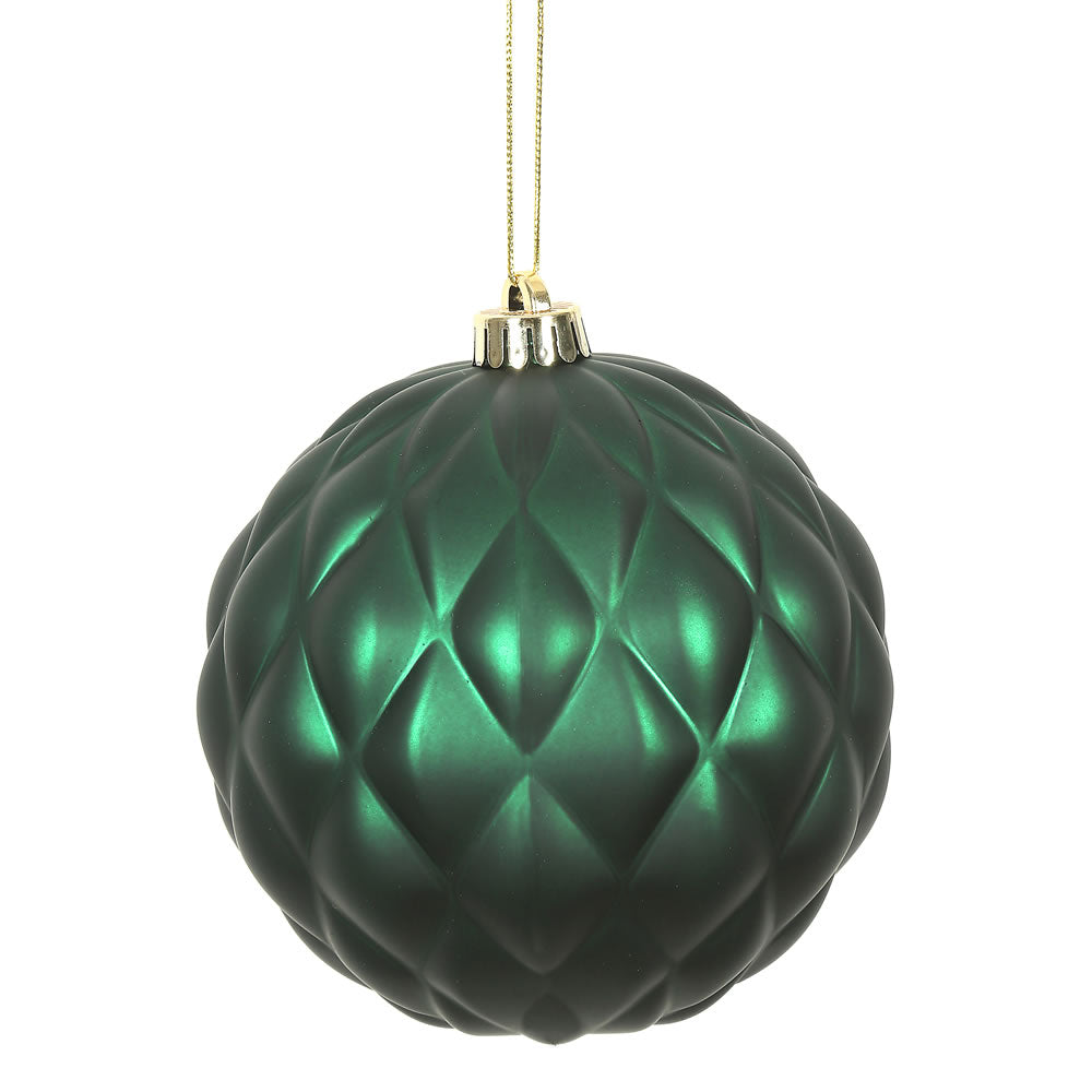 Vickerman 4 in. Midnight Green Matte Pinecone Christmas Ornament