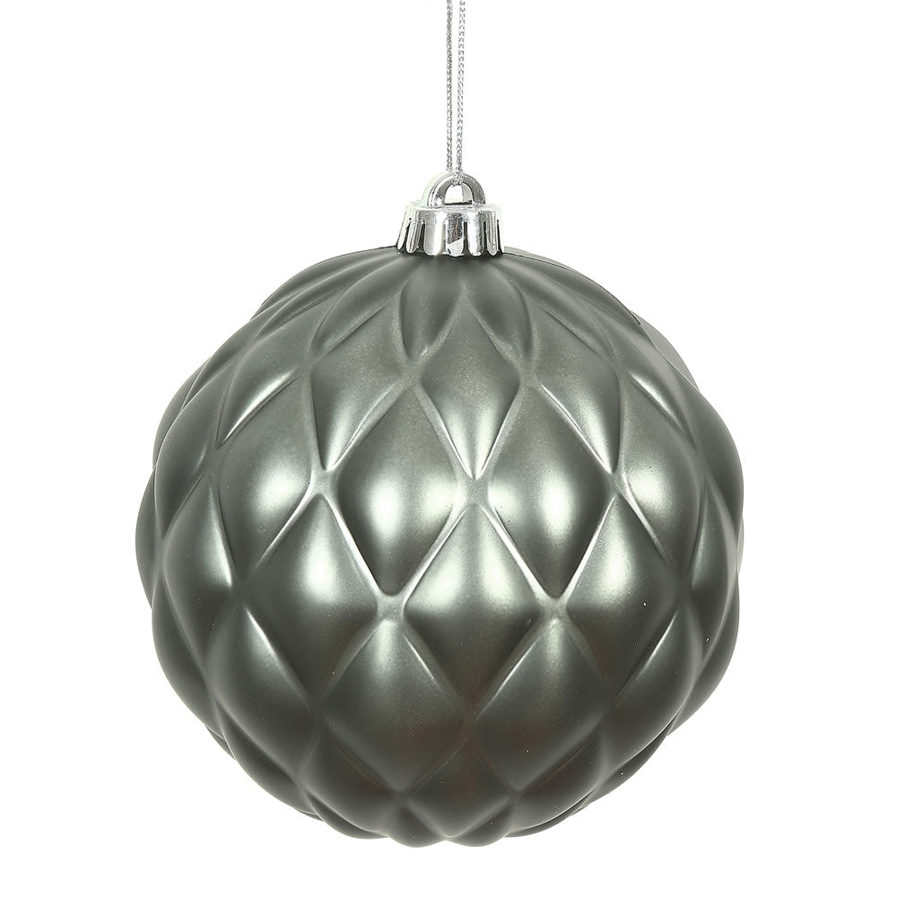 Vickerman 4 in. Pewter Matte Pinecone Christmas Ornament