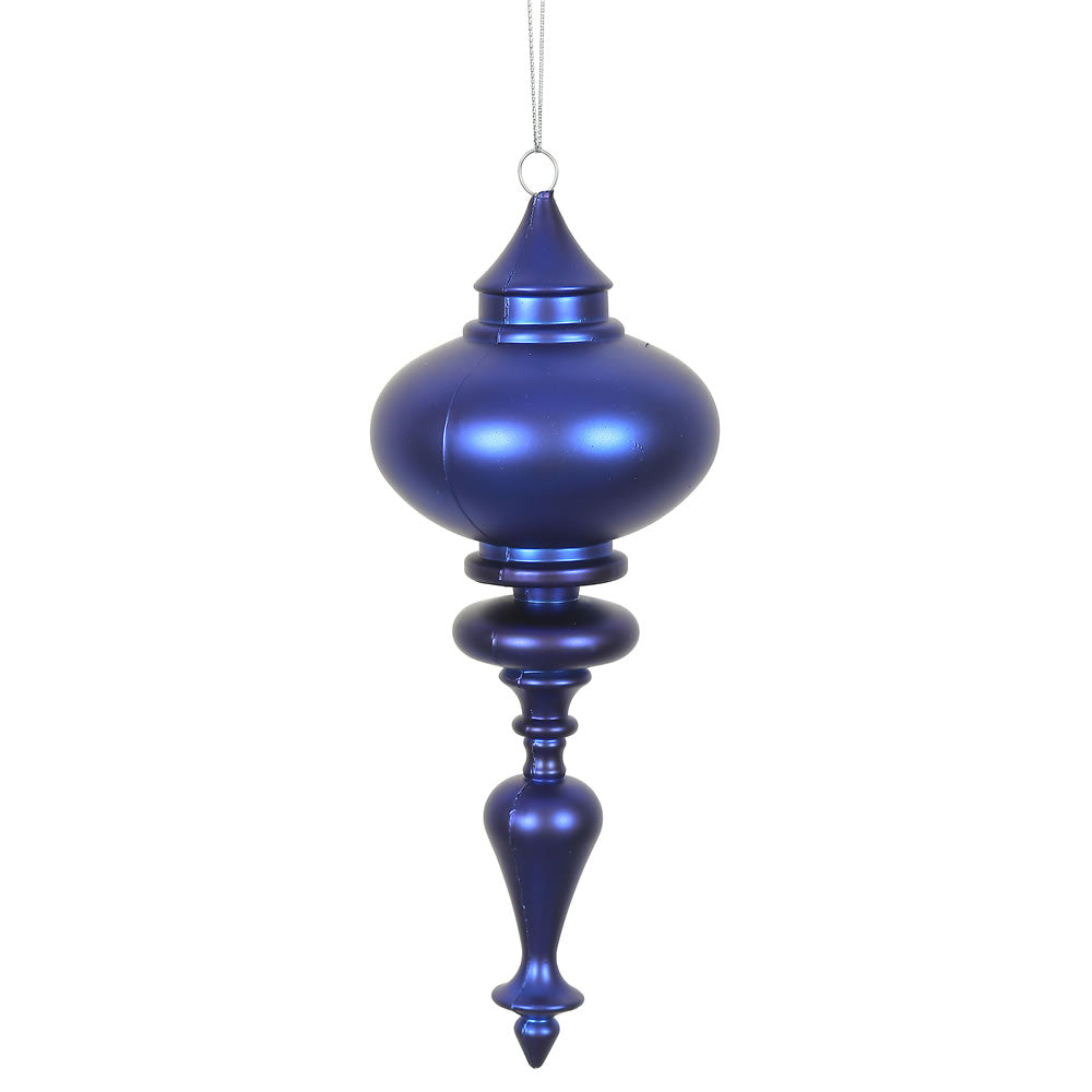 Vickerman 8.7 in. Cobalt Blue Matte Finial Christmas Ornament