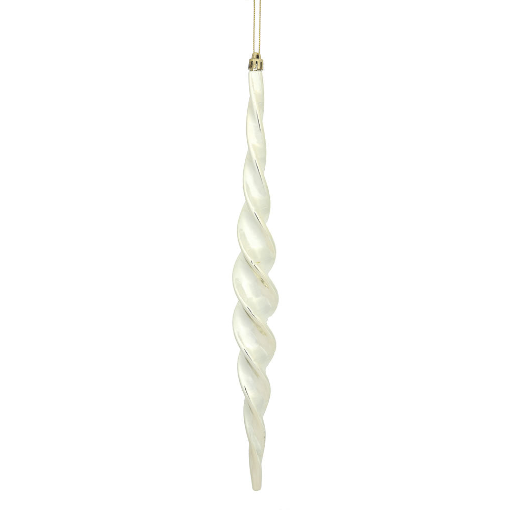 Vickerman 14.6 in. Champagne Shiny Icicle Christmas Ornament