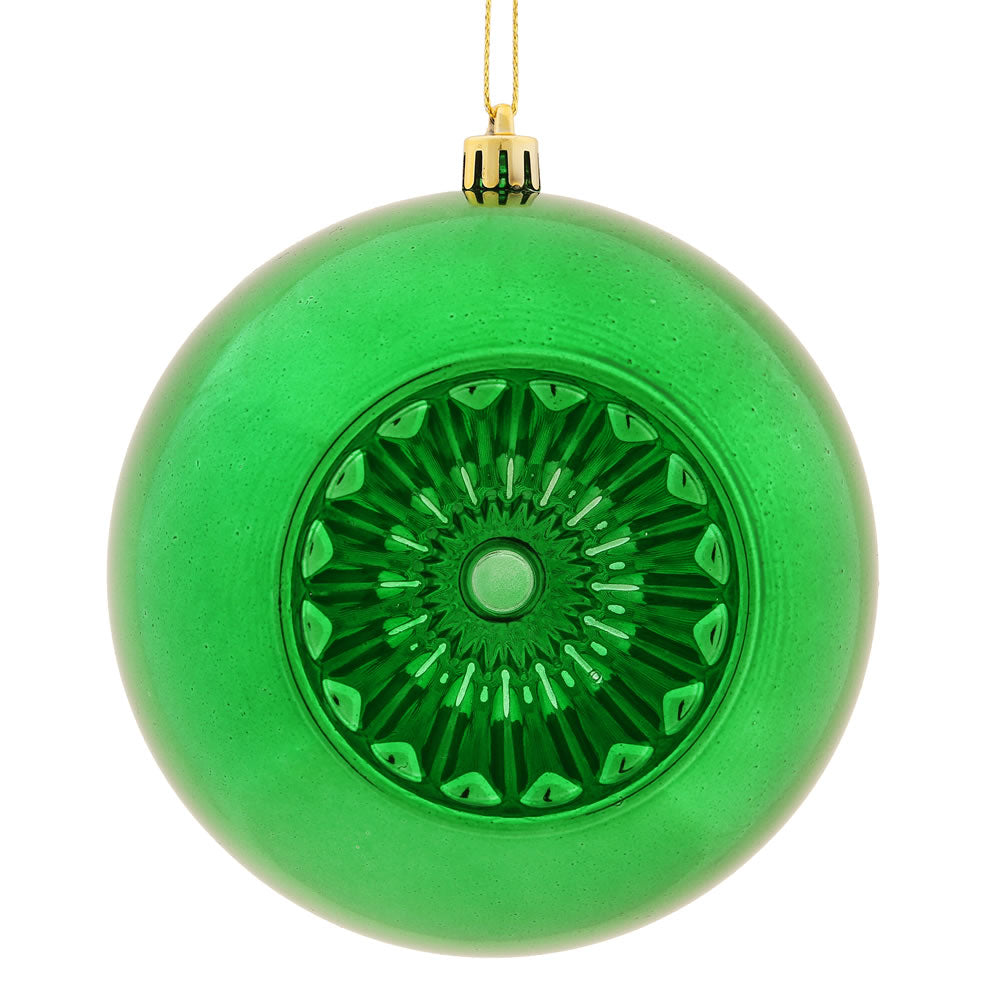 Vickerman 4.75 in. Green Shiny Ball Christmas Ornament