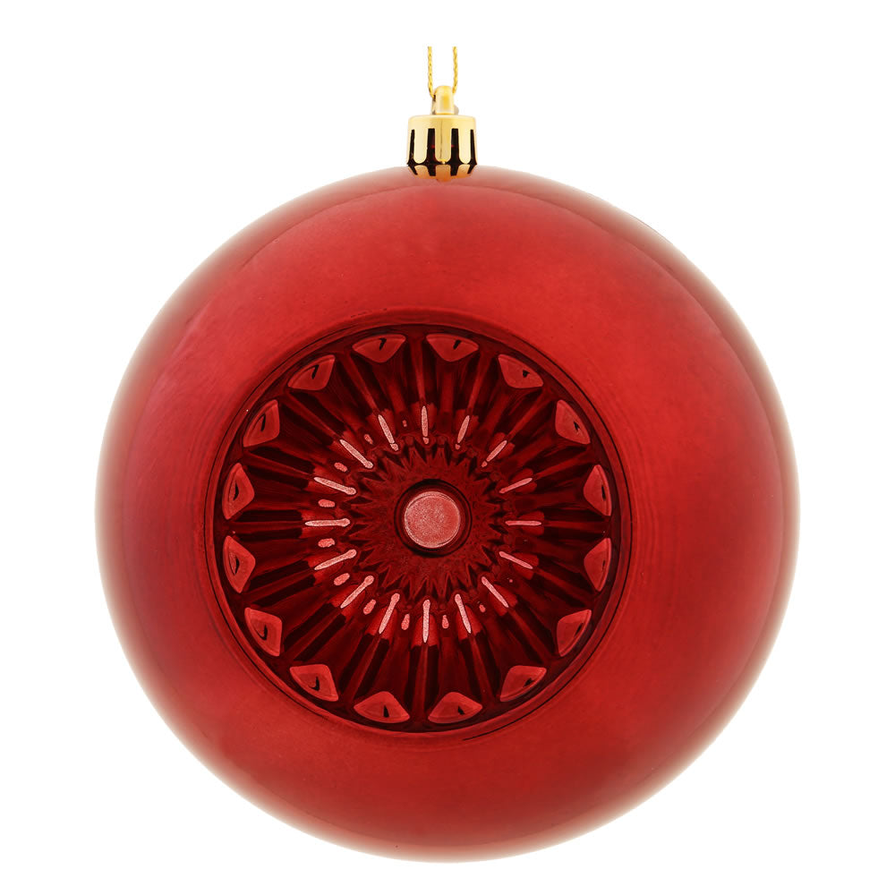 Vickerman 4.75 in. Burgundy Shiny Ball Christmas Ornament