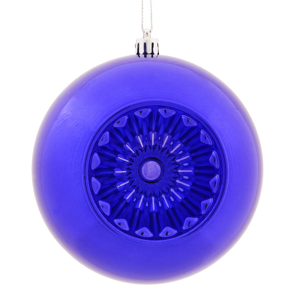 Vickerman 4.75 in. Purple Shiny Ball Christmas Ornament