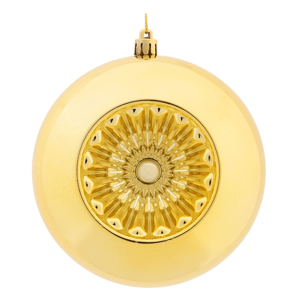 Vickerman 4.75 in. Gold Shiny Ball Christmas Ornament
