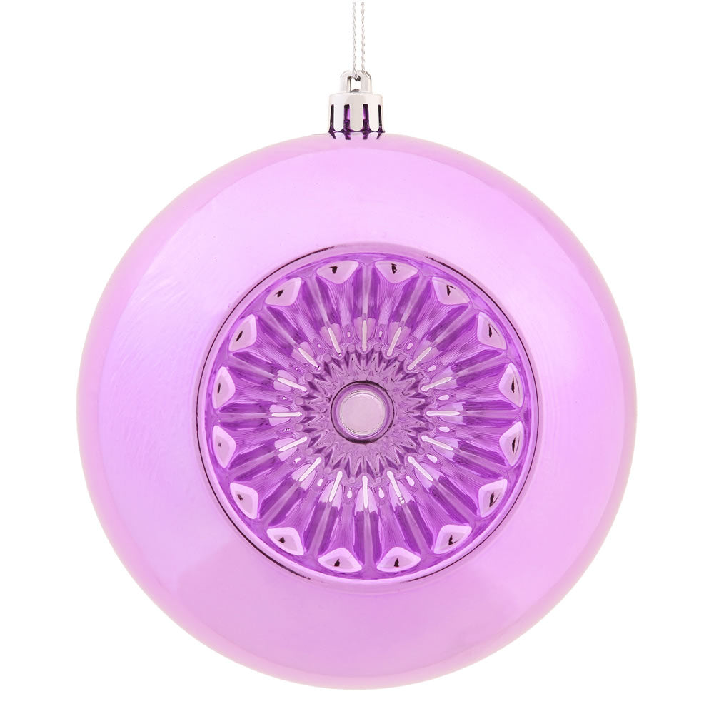 Vickerman 4.75 in. Orchid Shiny Ball Christmas Ornament