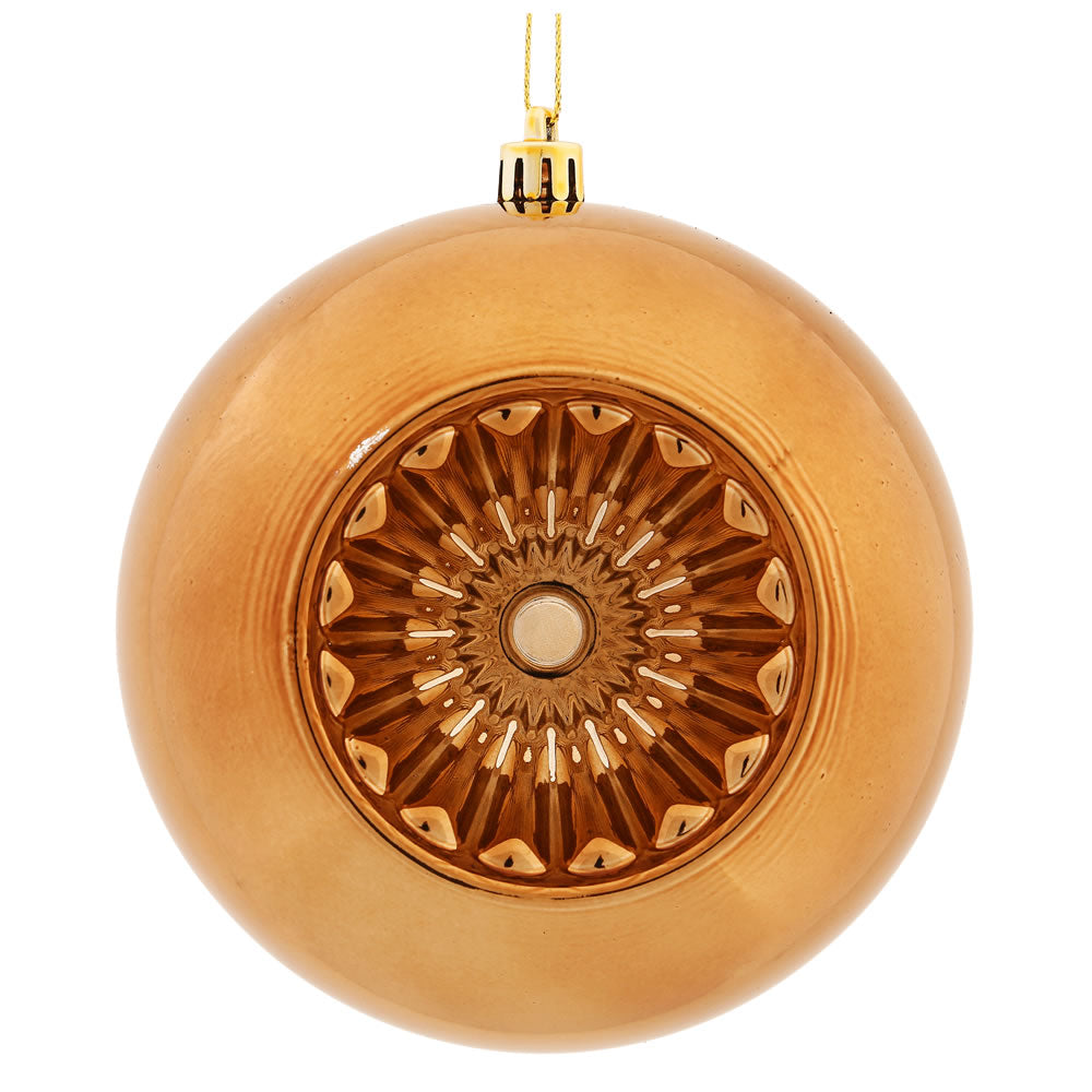 Vickerman 4.75 in. Mocha Shiny Ball Christmas Ornament