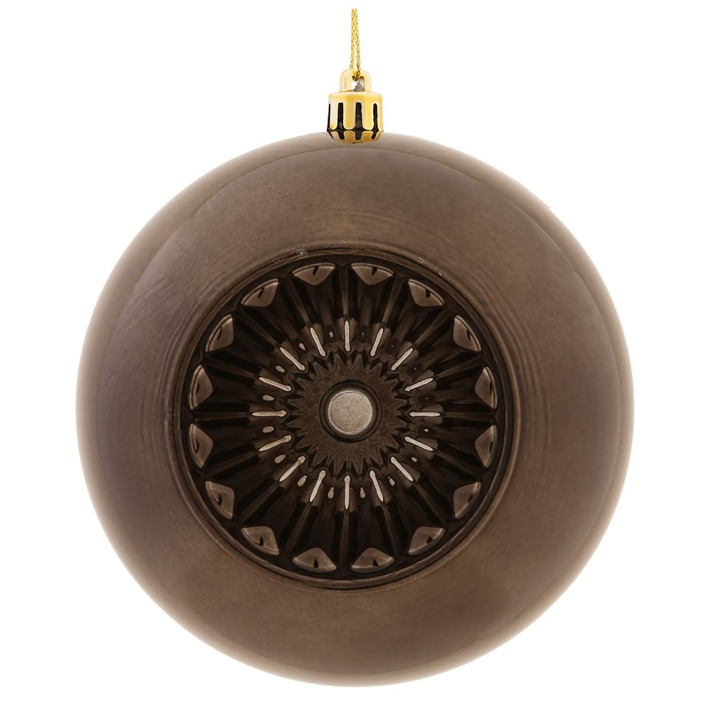 Vickerman 4.75 in. Gunmetal Shiny Ball Christmas Ornament